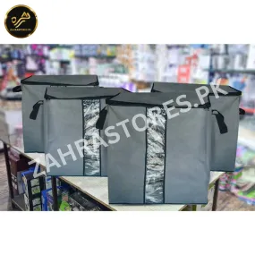 120 GSM Cloth Storage Bag Pack of 4 - Dark Grey