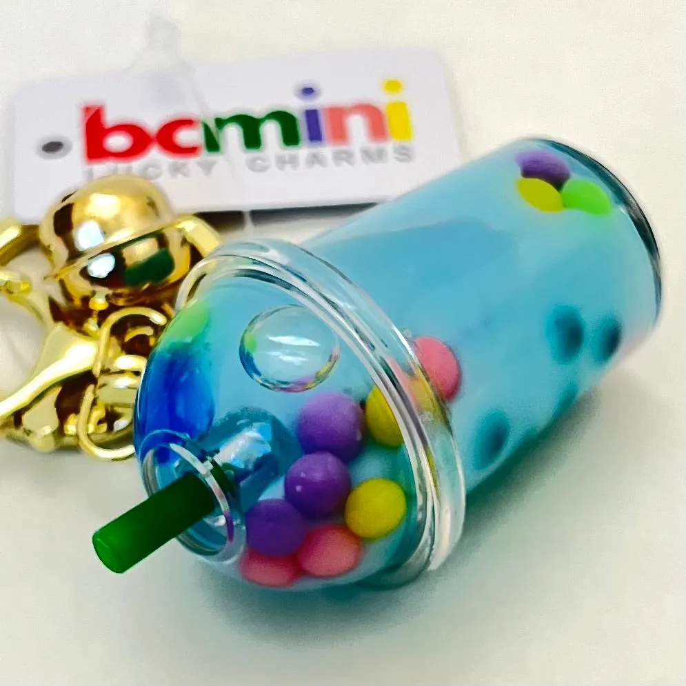 12095 PASTEL ROUND TOP BOBA FLOATY KEY CHARM-12