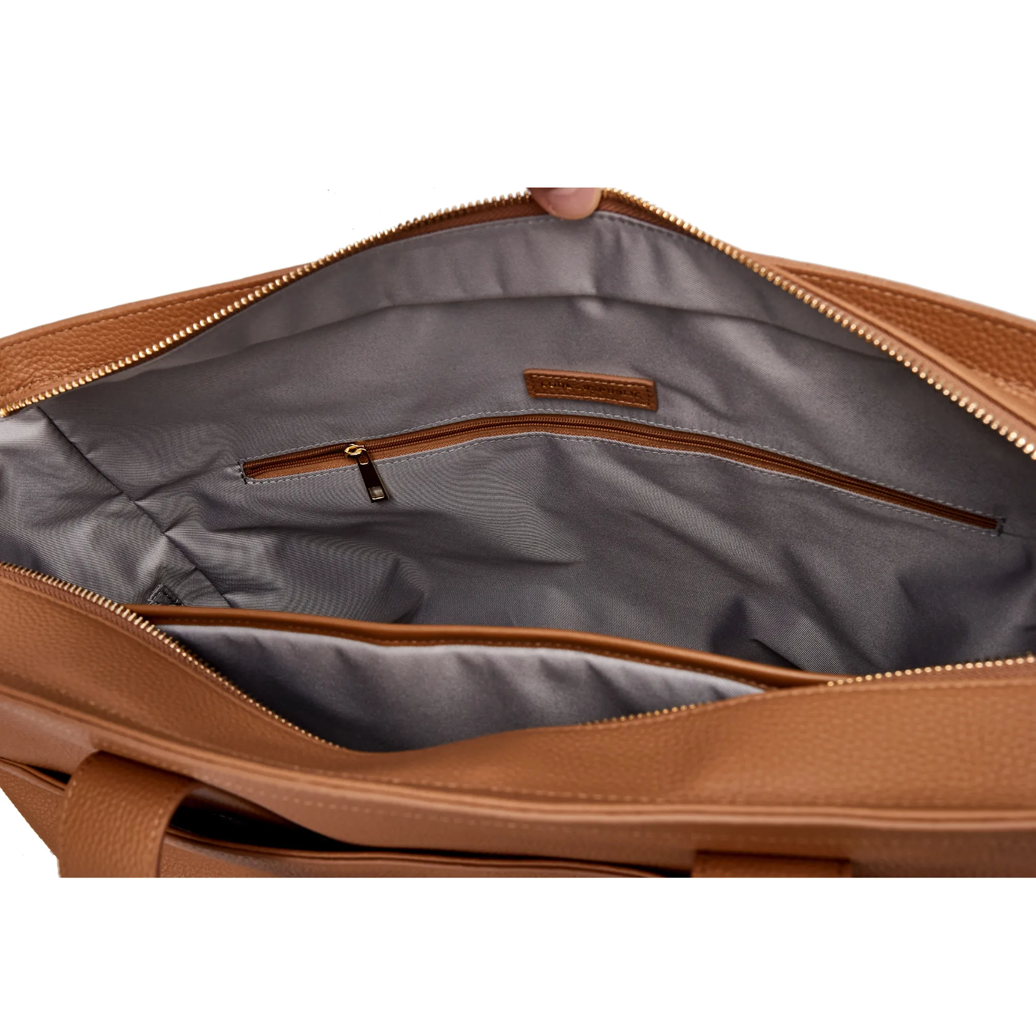 16" Slouchy Leather Laptop Tote | Large Capacity