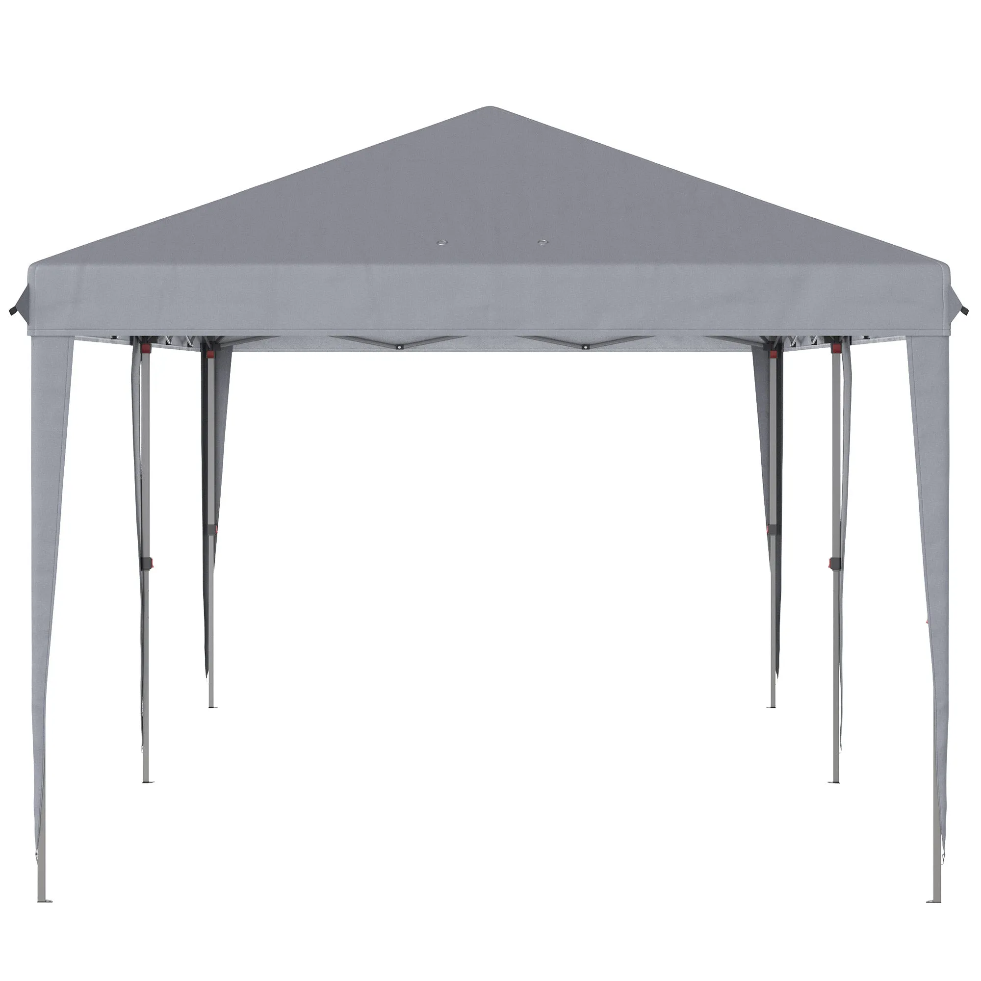 3 x 6 m Pop Up Gazebo, Foldable Canopy Tent, Height Adjustable Wedding Awning Canopy w/ Carrying Bag, Grey