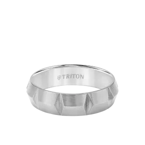 6MM Titanium Carved Ring with Brushed Finish