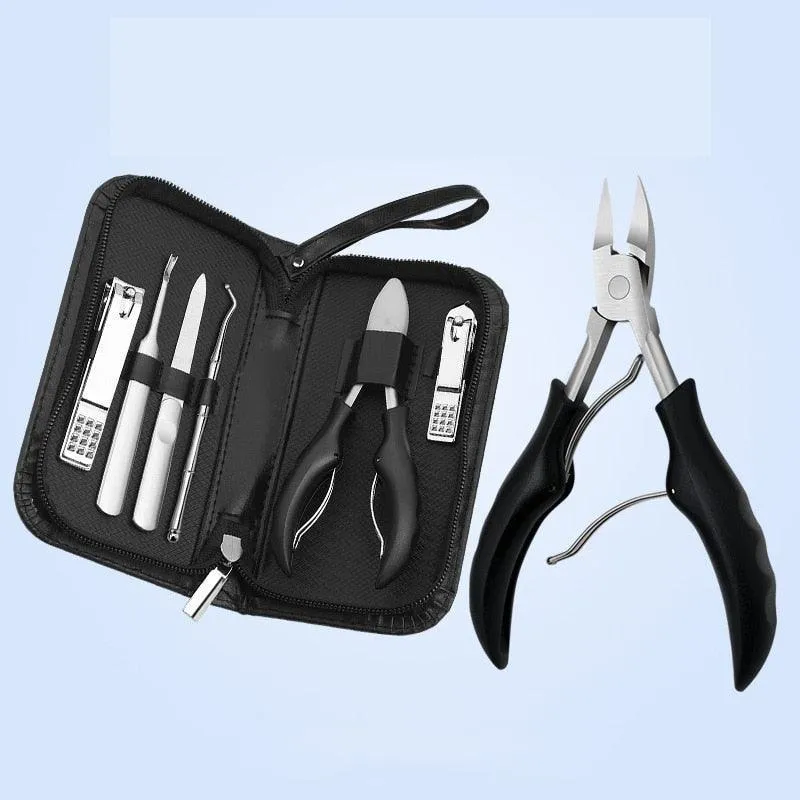 6Pcs/lot Manicure Set Pedicure Sets Nail Clipper Stainless Steel