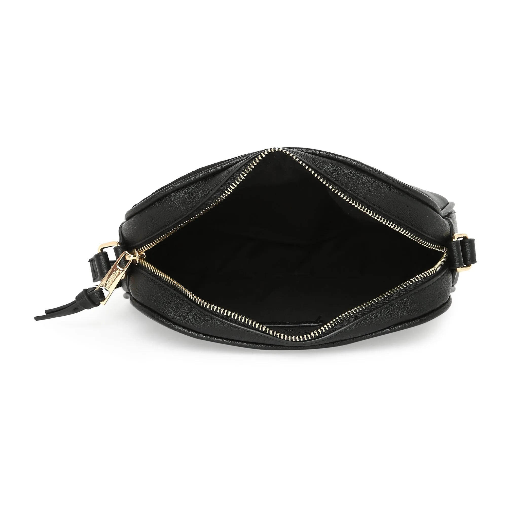 Accessorize London Women'S Faux Leather Black Abby Sling Bag