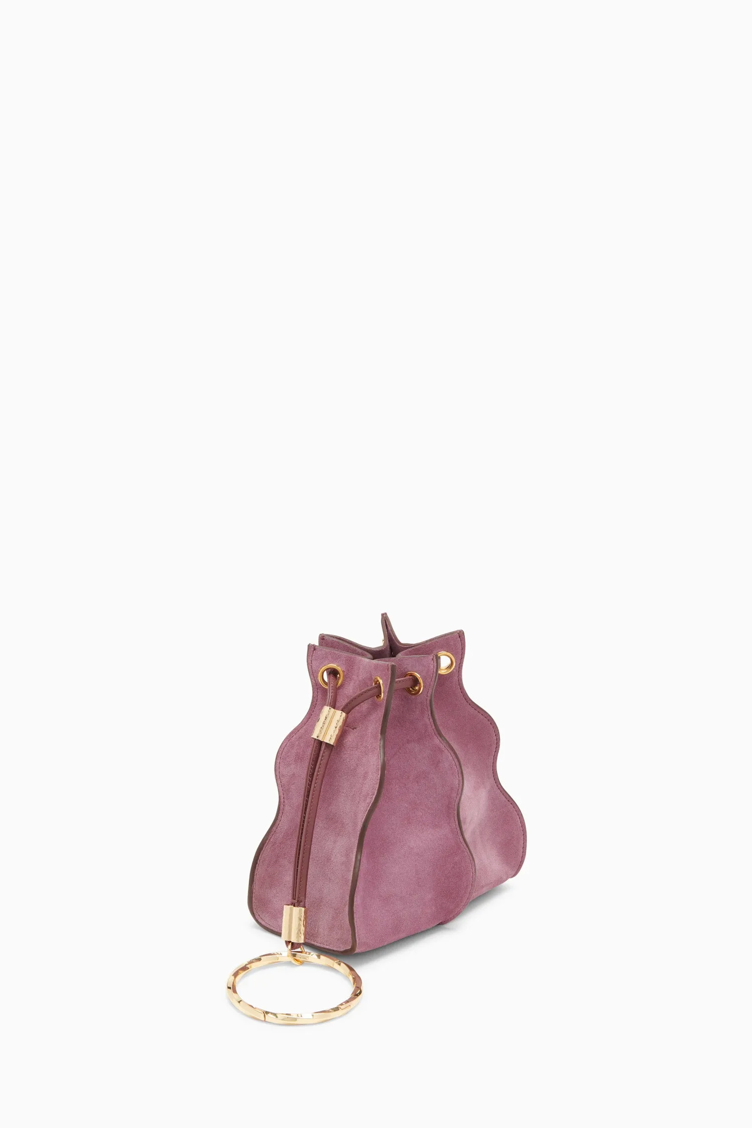 Adria Pleated Wave Pochette - Lilac