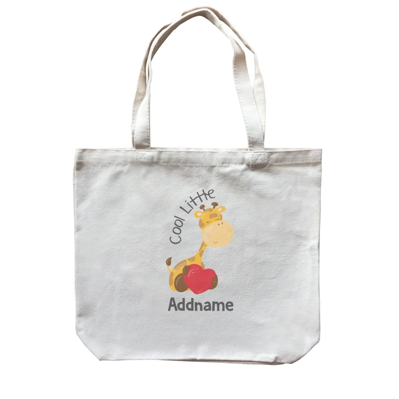 Animal Hearts Cool Little Giraffe Addname Canvas Bag