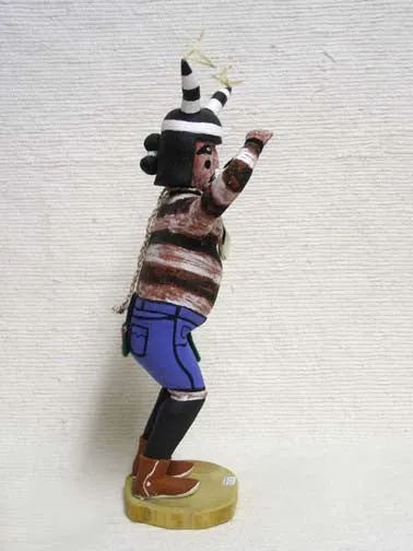 Antique Hopi Carved Clown Katsina Doll by Newton Honyumptewa