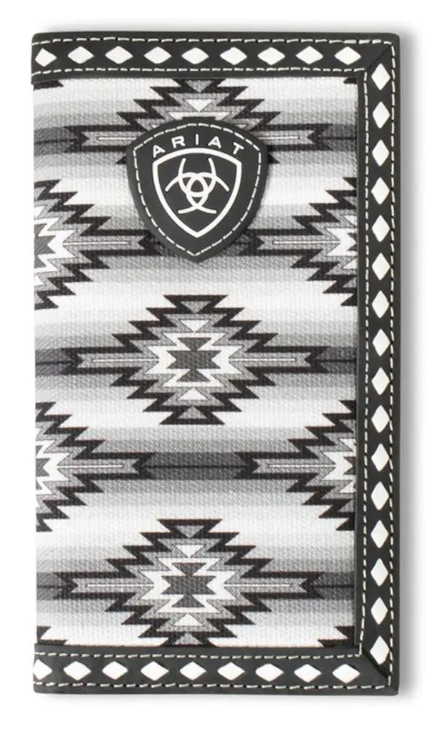 Ariat Black Aztec Rodeo Wallet ~ Checkbook ~ Youth Size