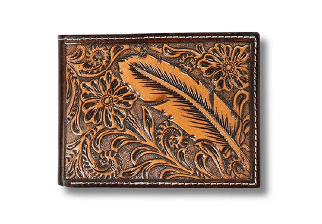 Ariat Feather Embossed Wallet ~ Bi-Fold