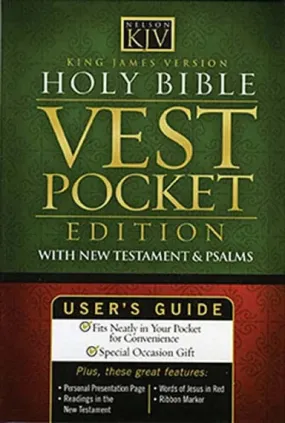 B KJV VEST POCKET NEW TESTAMENT AND PSALMS BLACK (RED LETTER EDITION)