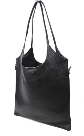 Bagitali Libby Leather Tote Bag - Black