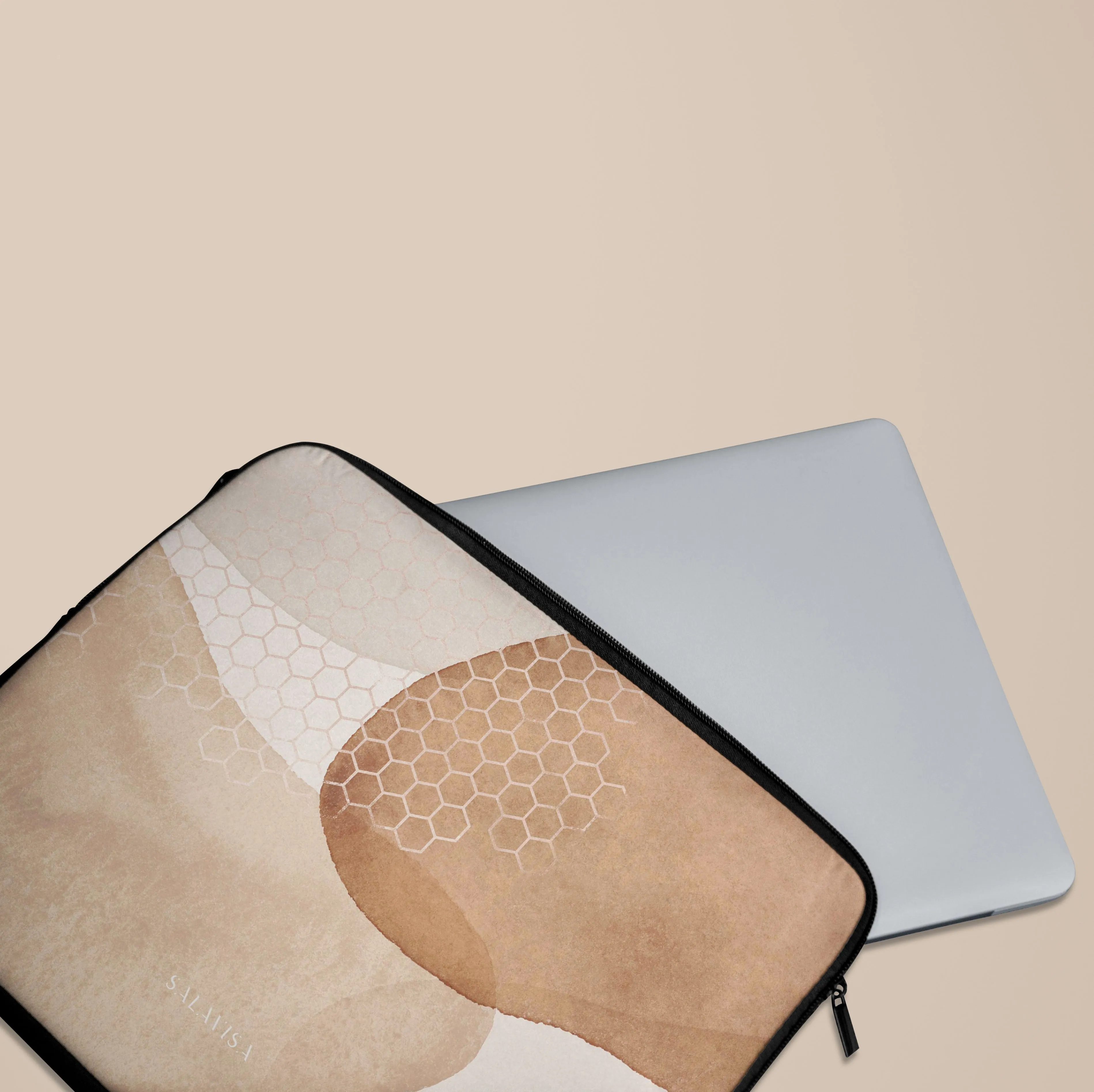 Beige Aesthetic Laptop Sleeve