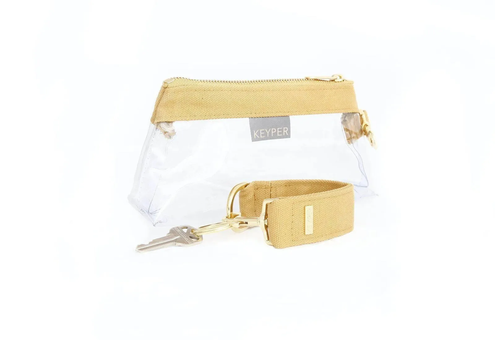 Beige Canvas 2-Piece Wristlet Set