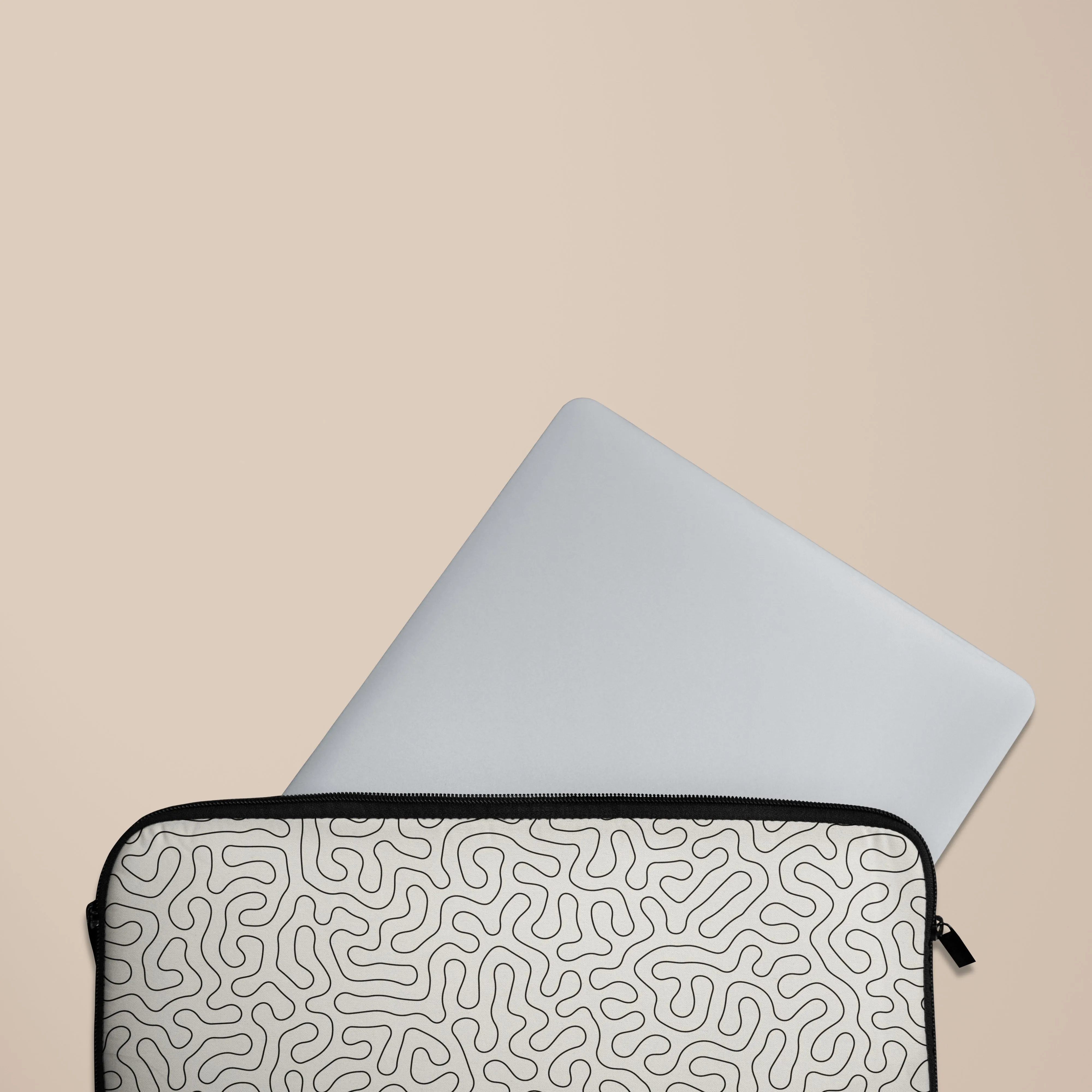 Beige Paths Laptop Sleeve