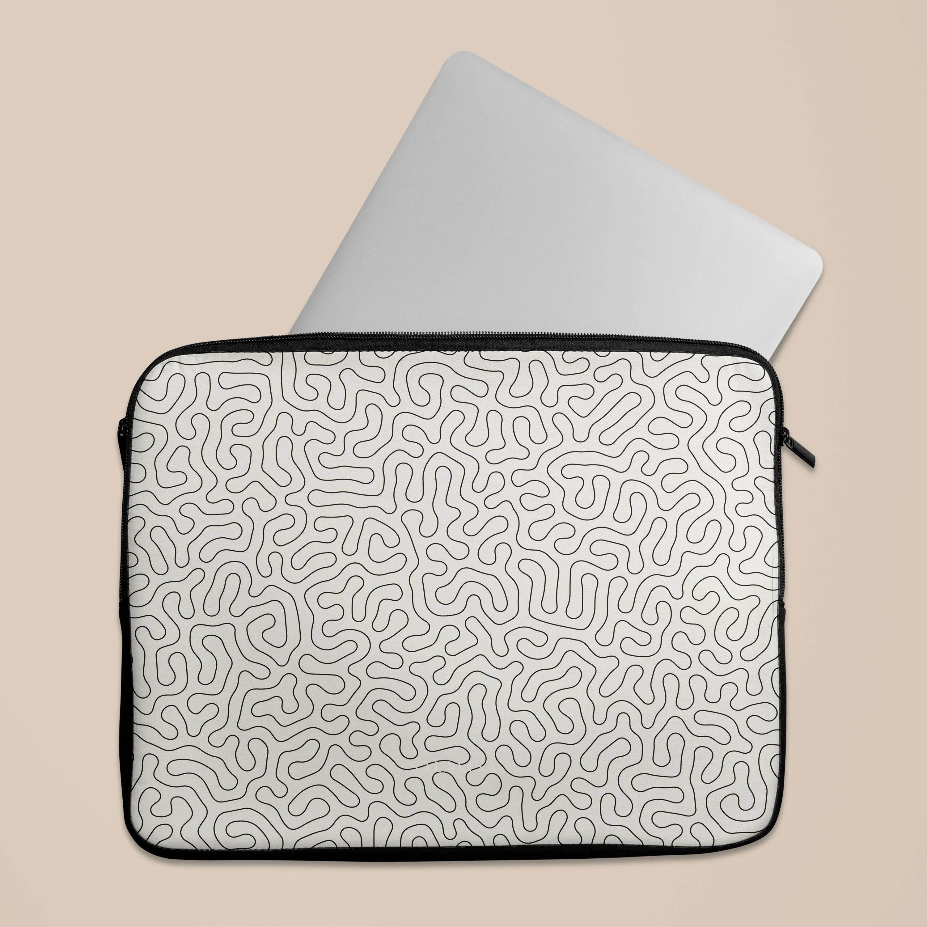 Beige Paths Laptop Sleeve