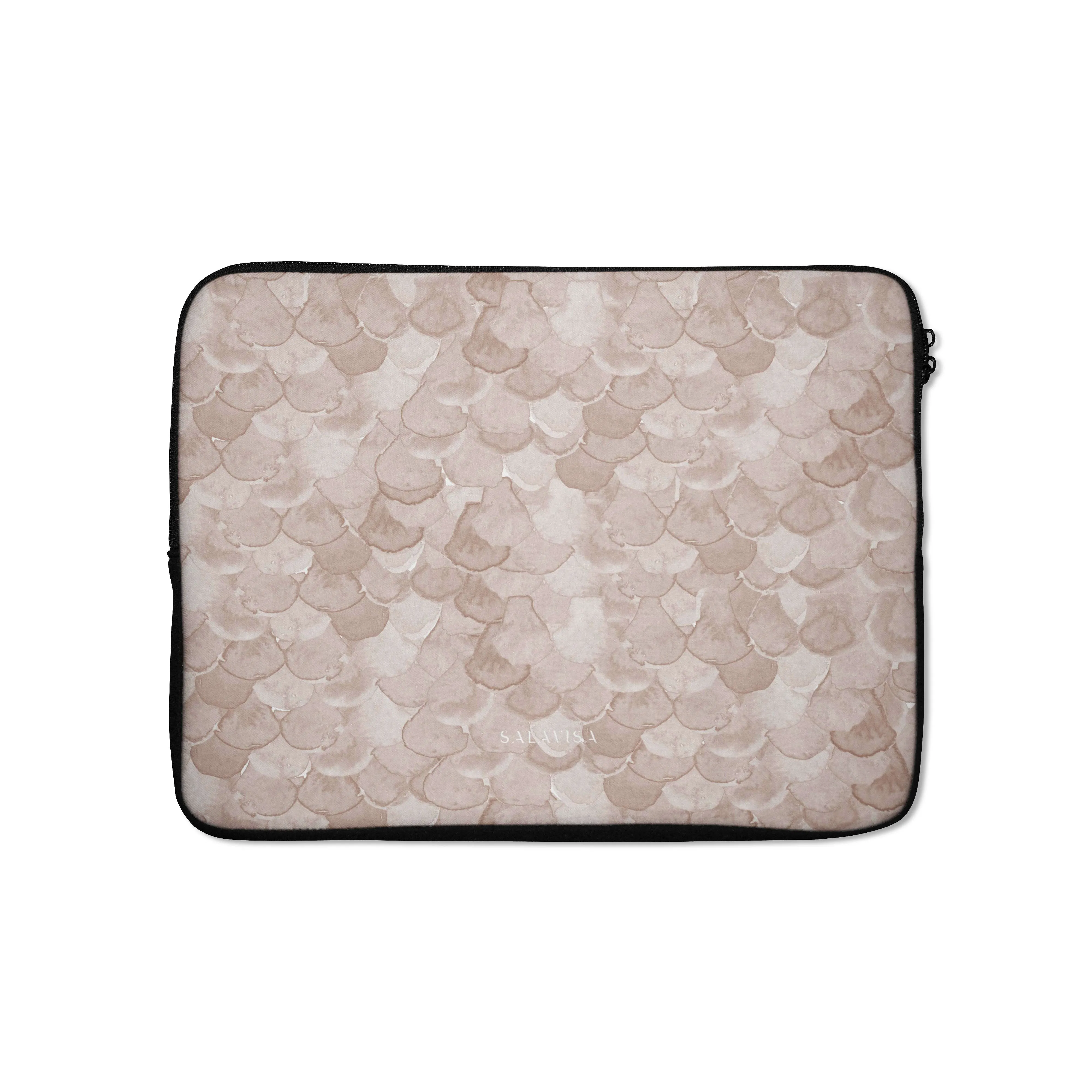 Beige Watercolor Reptile Laptop Sleeve