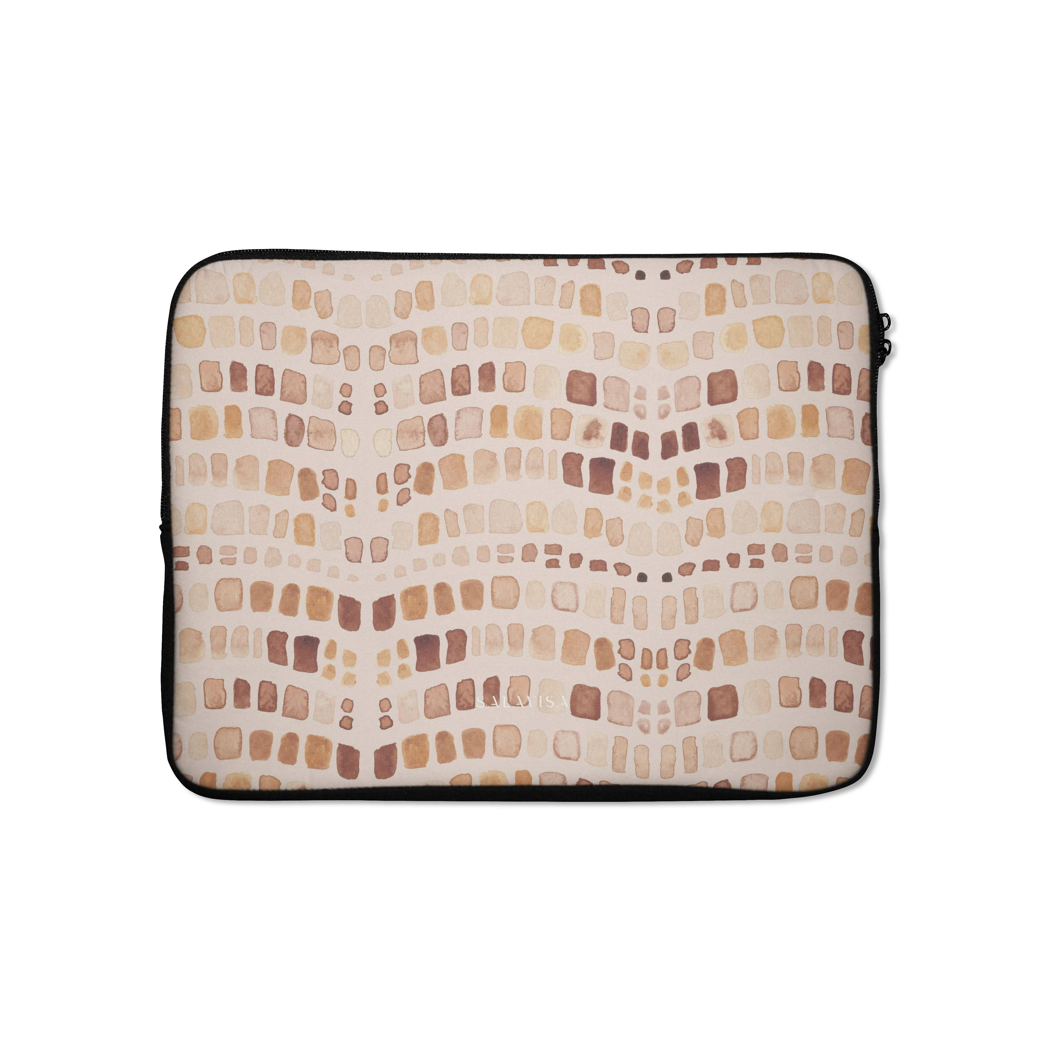 Beige Watercolor Safari Laptop Sleeve