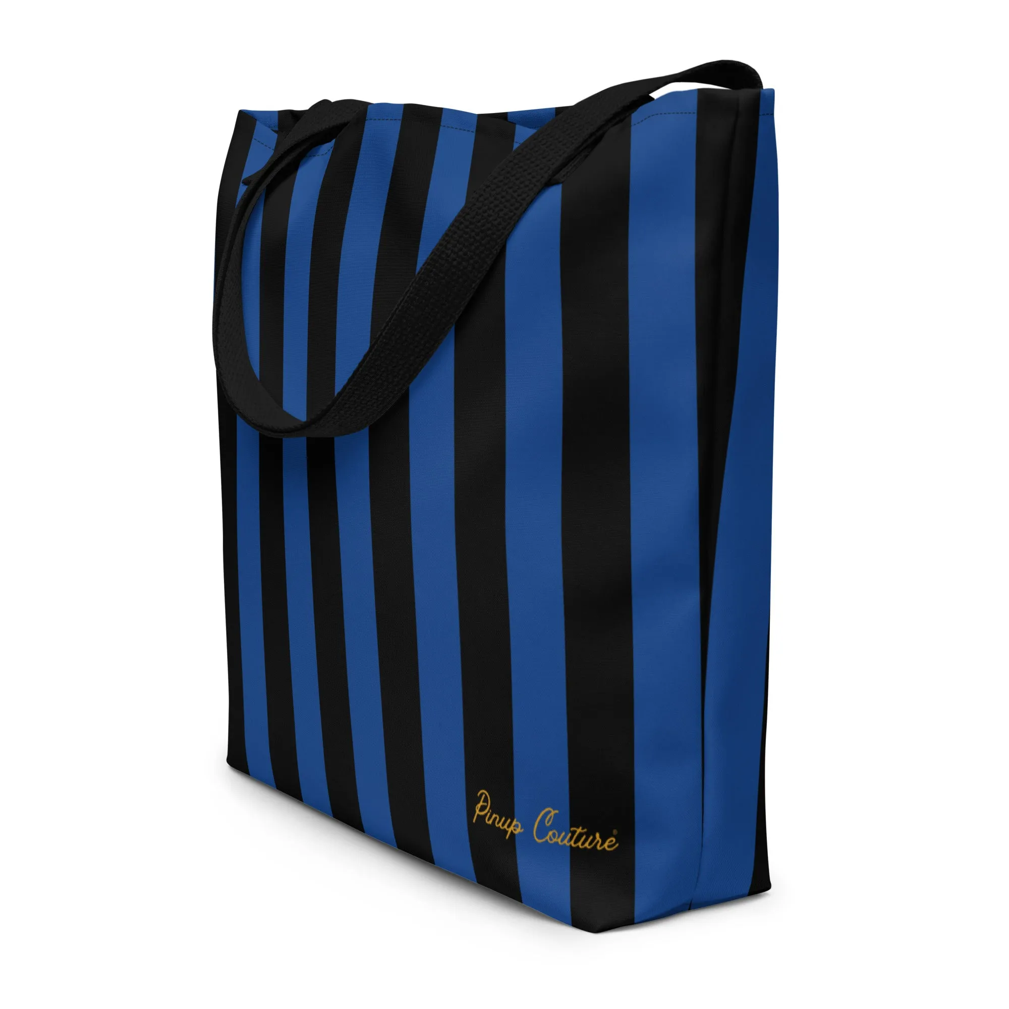 Bethany Large Shopper Tote Bag in Nevermore Stripe | Pinup Couture Relaxed