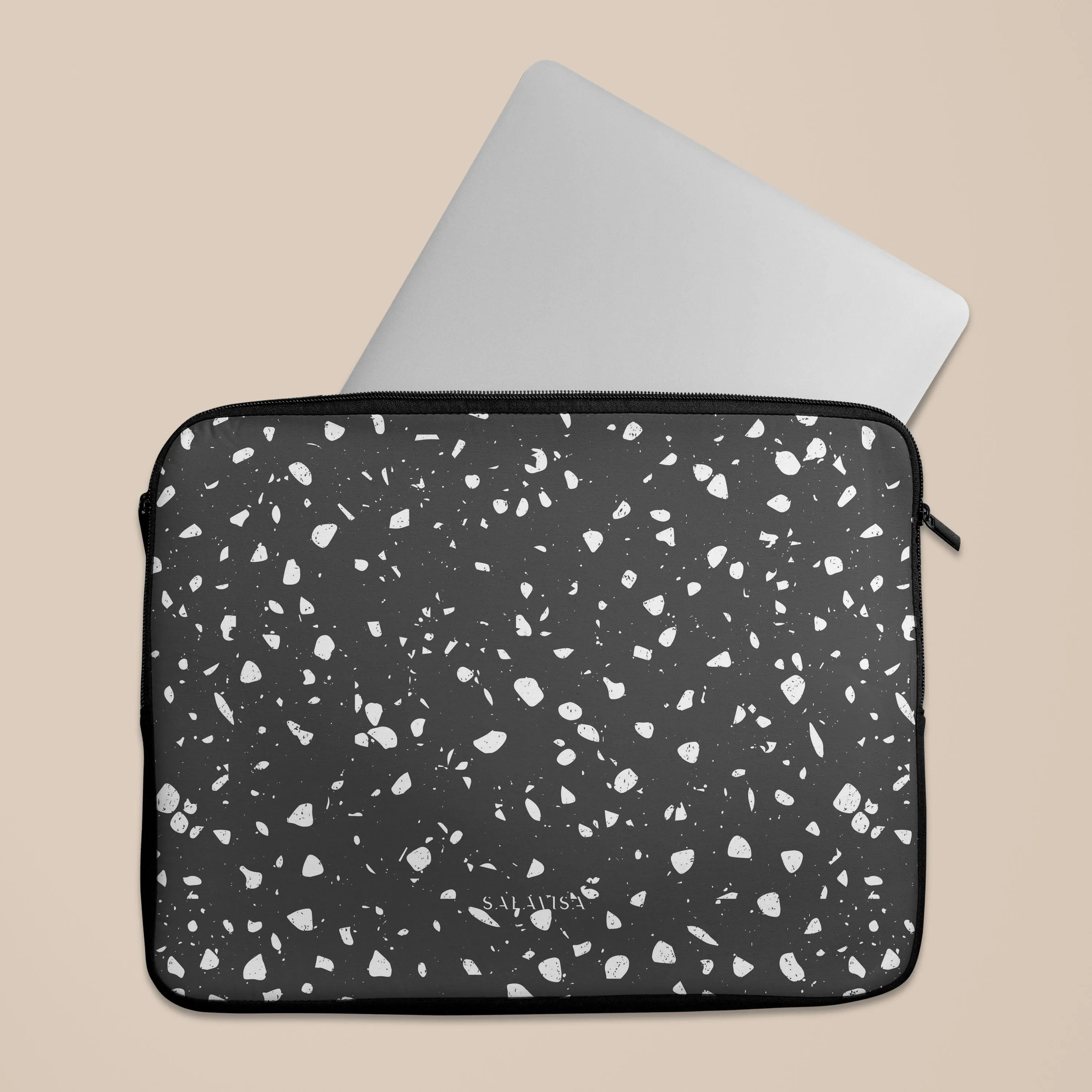 Black Coffee Terrazzo Laptop Sleeve