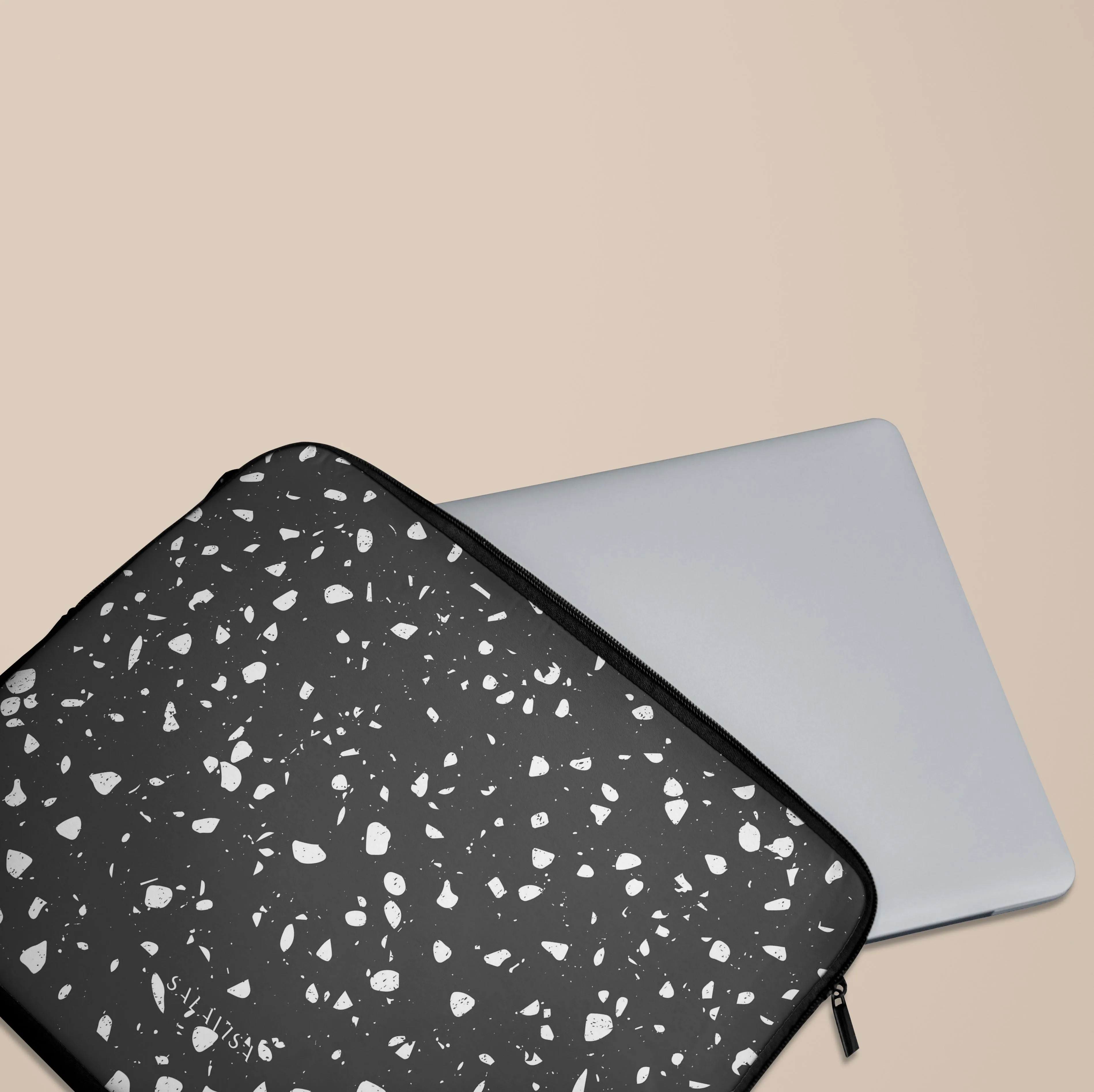 Black Coffee Terrazzo Laptop Sleeve