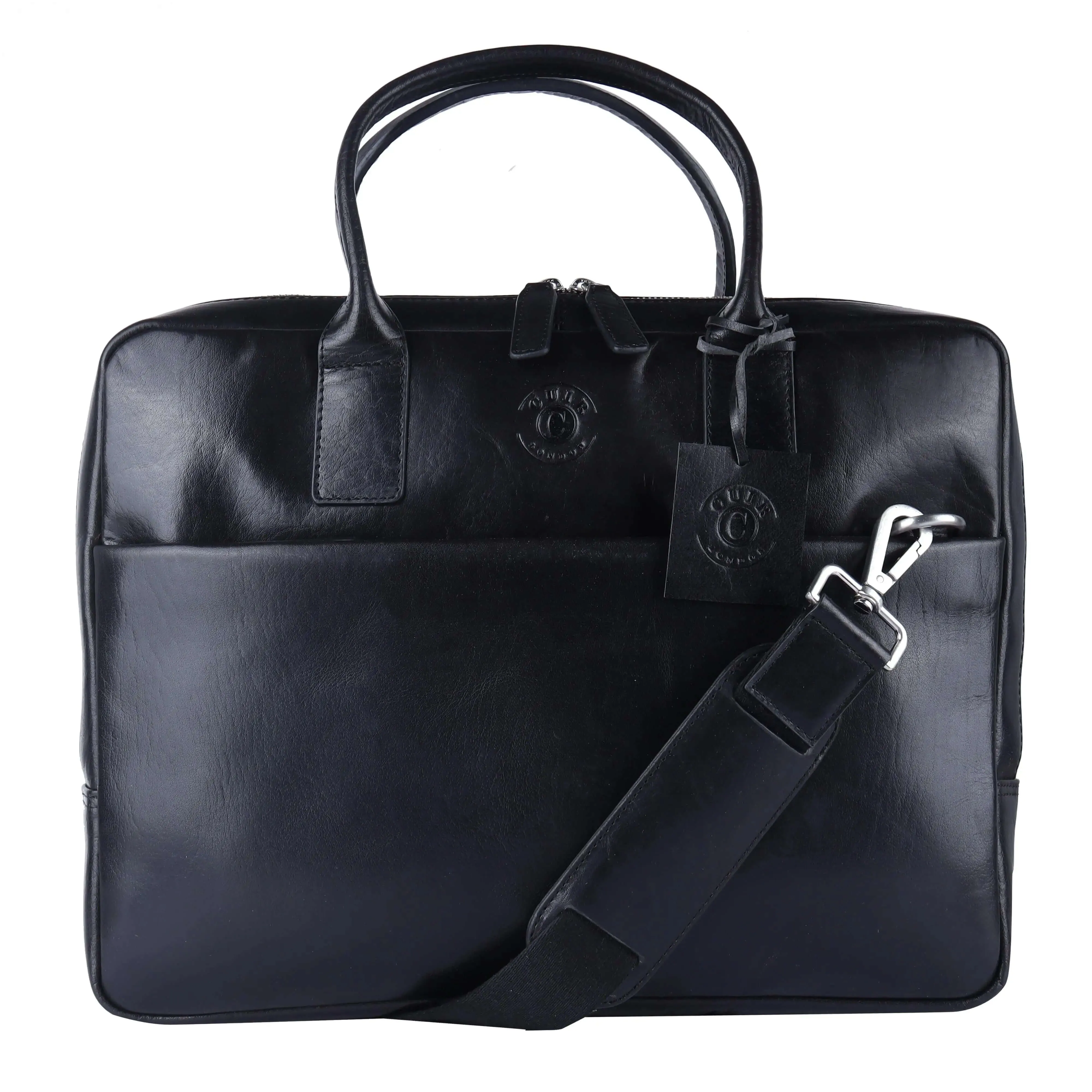 Black Leather Laptop Bag