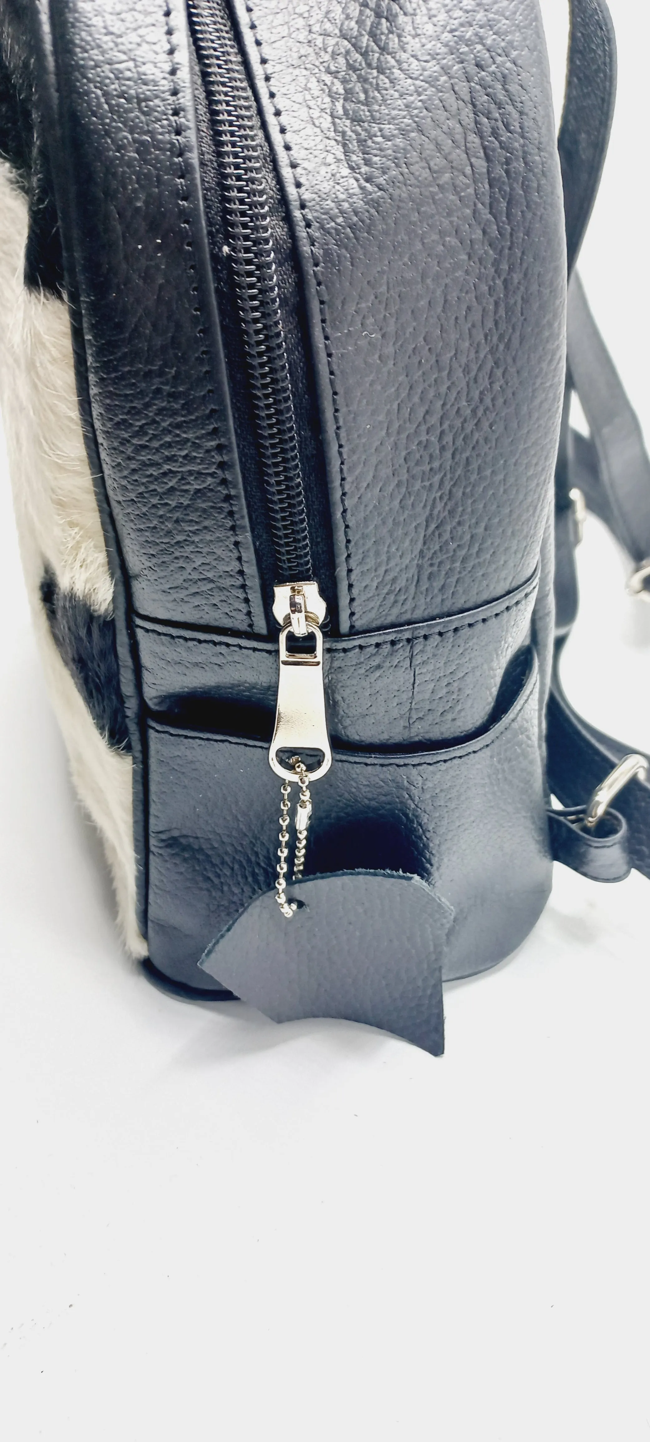 Black mini Backpack women | Cowhide backpack Girls | Teens