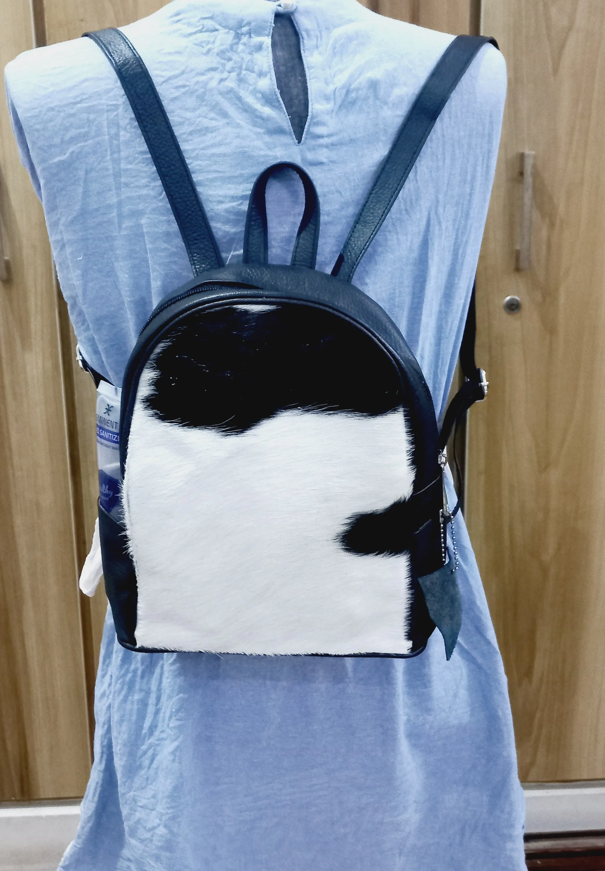 Black mini Backpack women | Cowhide backpack Girls | Teens