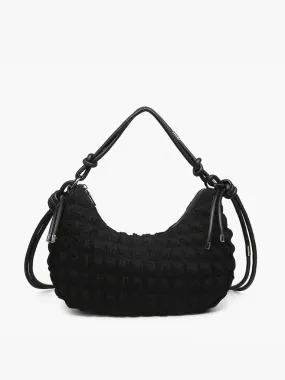 Black Nelly Puffy Shoulder Bag