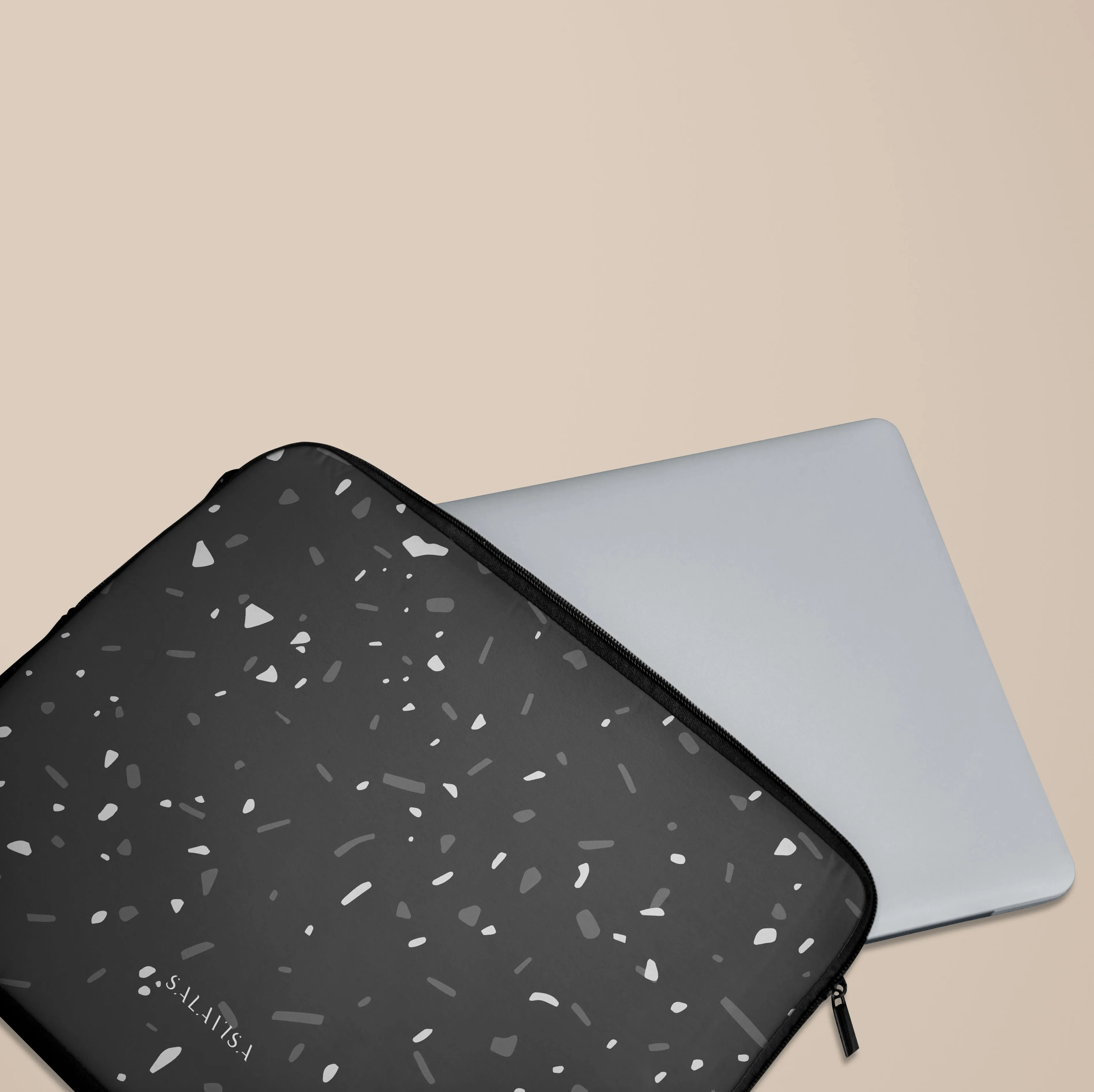 Black Terrazzo Laptop Sleeve