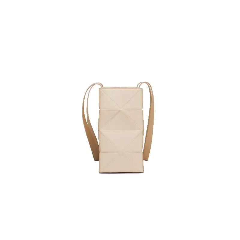 Block Large Foldable Tote Bag - Latte/Almond