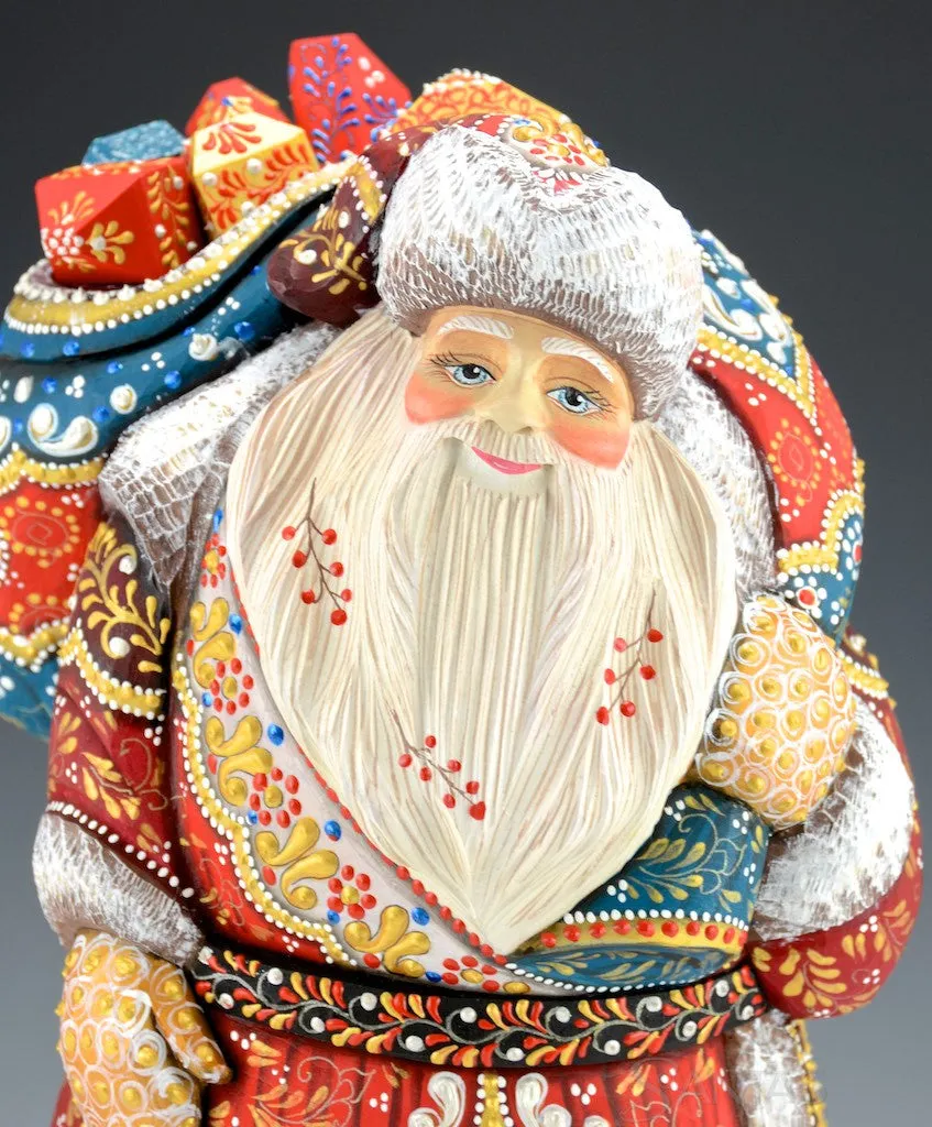 Blue Eyed Santa with Large Toybag