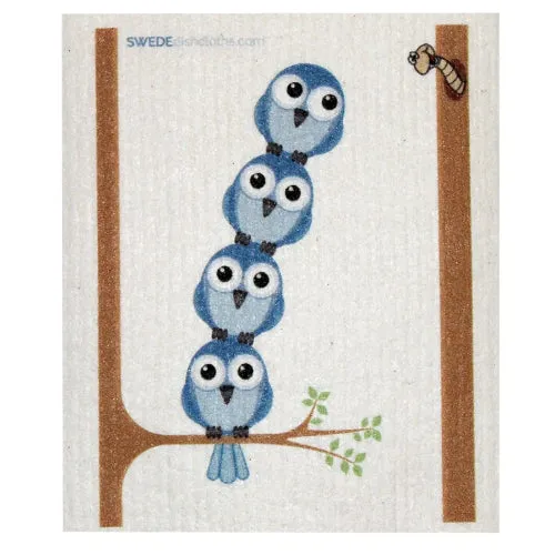 Bluebirds in Tree: Single Cloth - SWEDEdischcloths