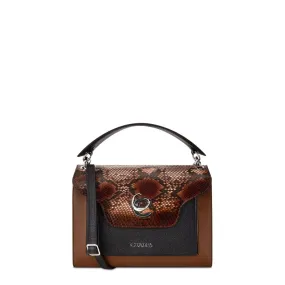 BO461PI - Cuadra brown dress fashion python handbag for women