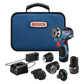 Bosch GSR12V-300FCB22 12V Max EC Brushless Flexiclick 5-In-1 Drill/Driver System