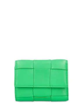 Bottega Veneta   Cassette leather trifold zip wallet 