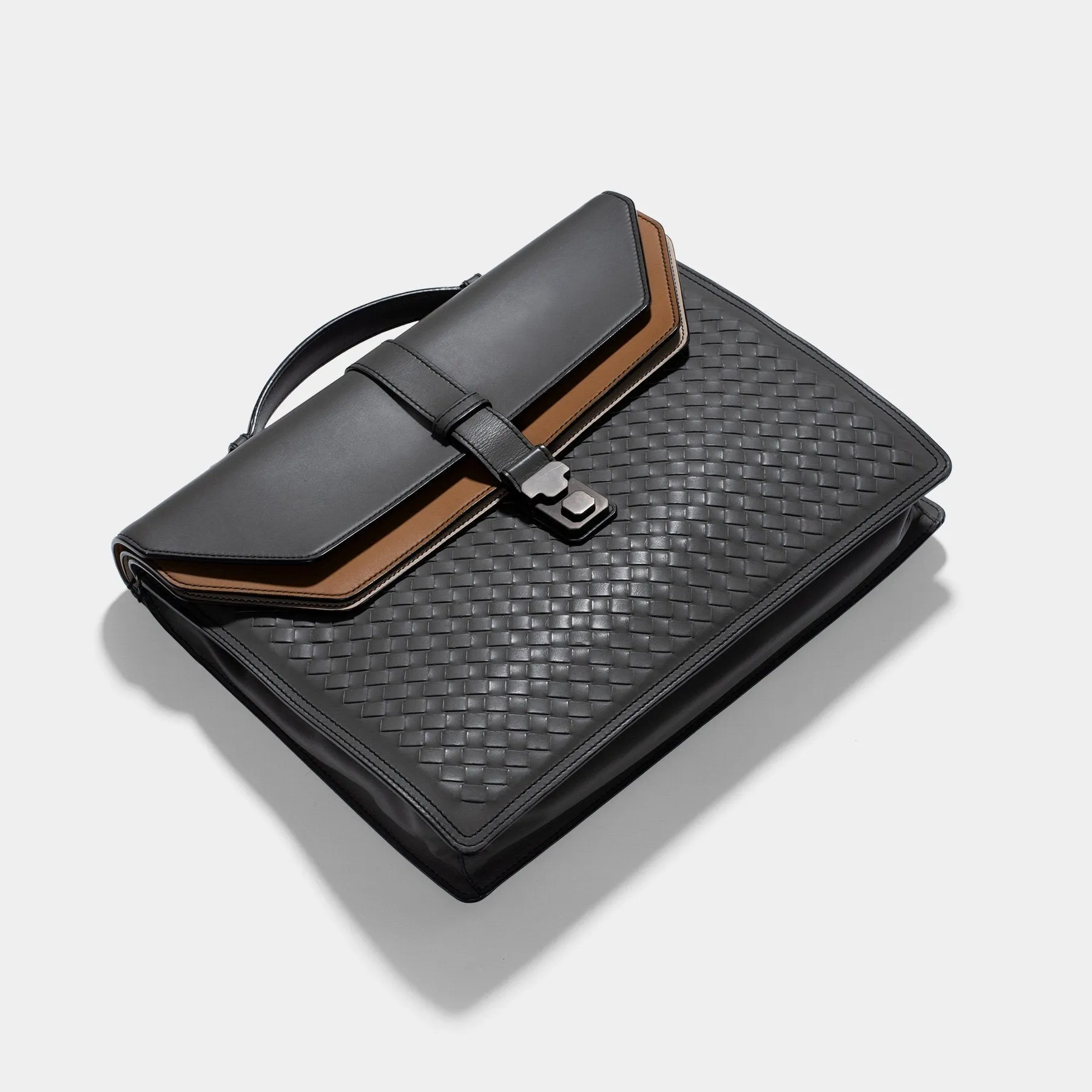 BOTTEGA VENETA INTRECCIATO Tricolor Document Case