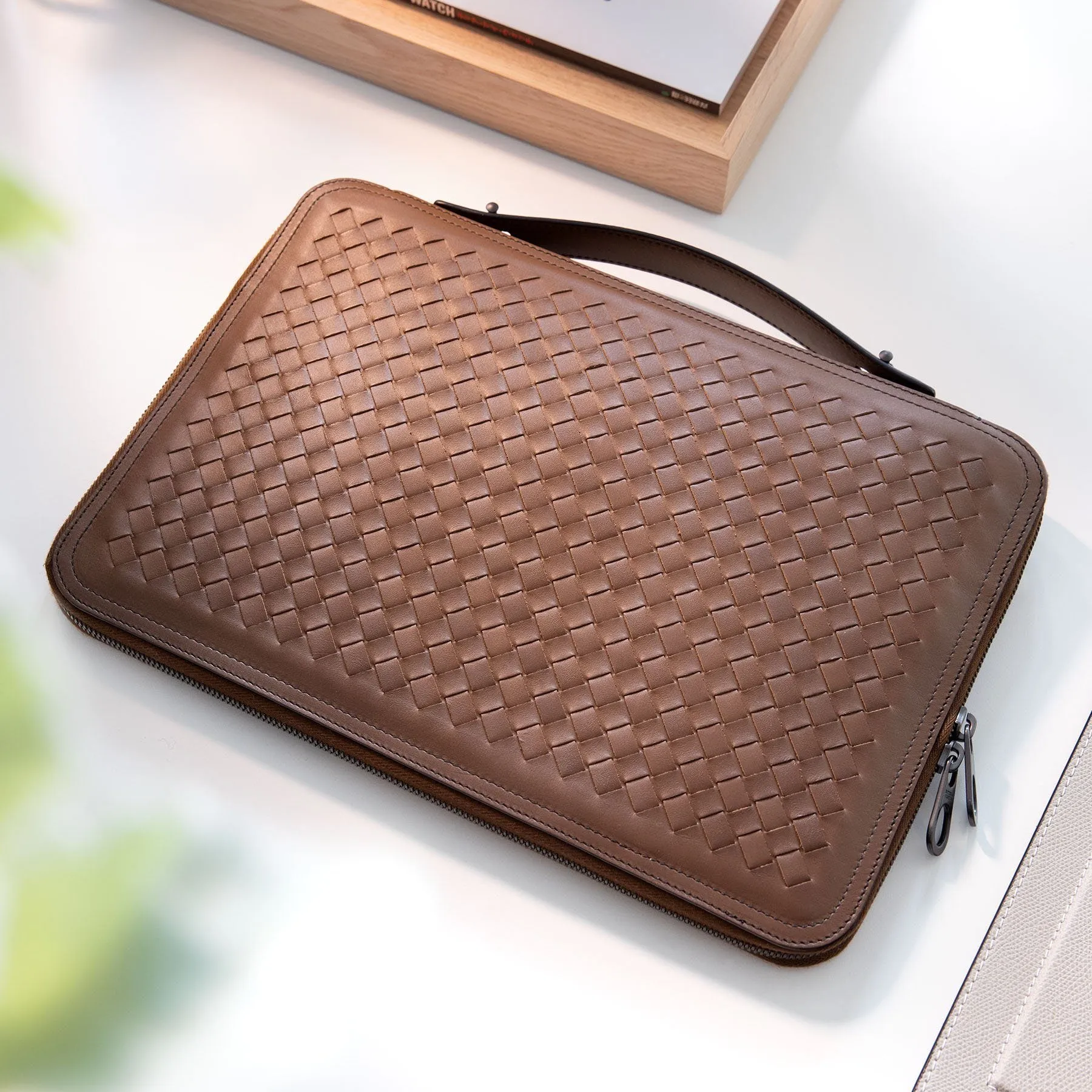 Bottega Veneta Woven 2way Document Case