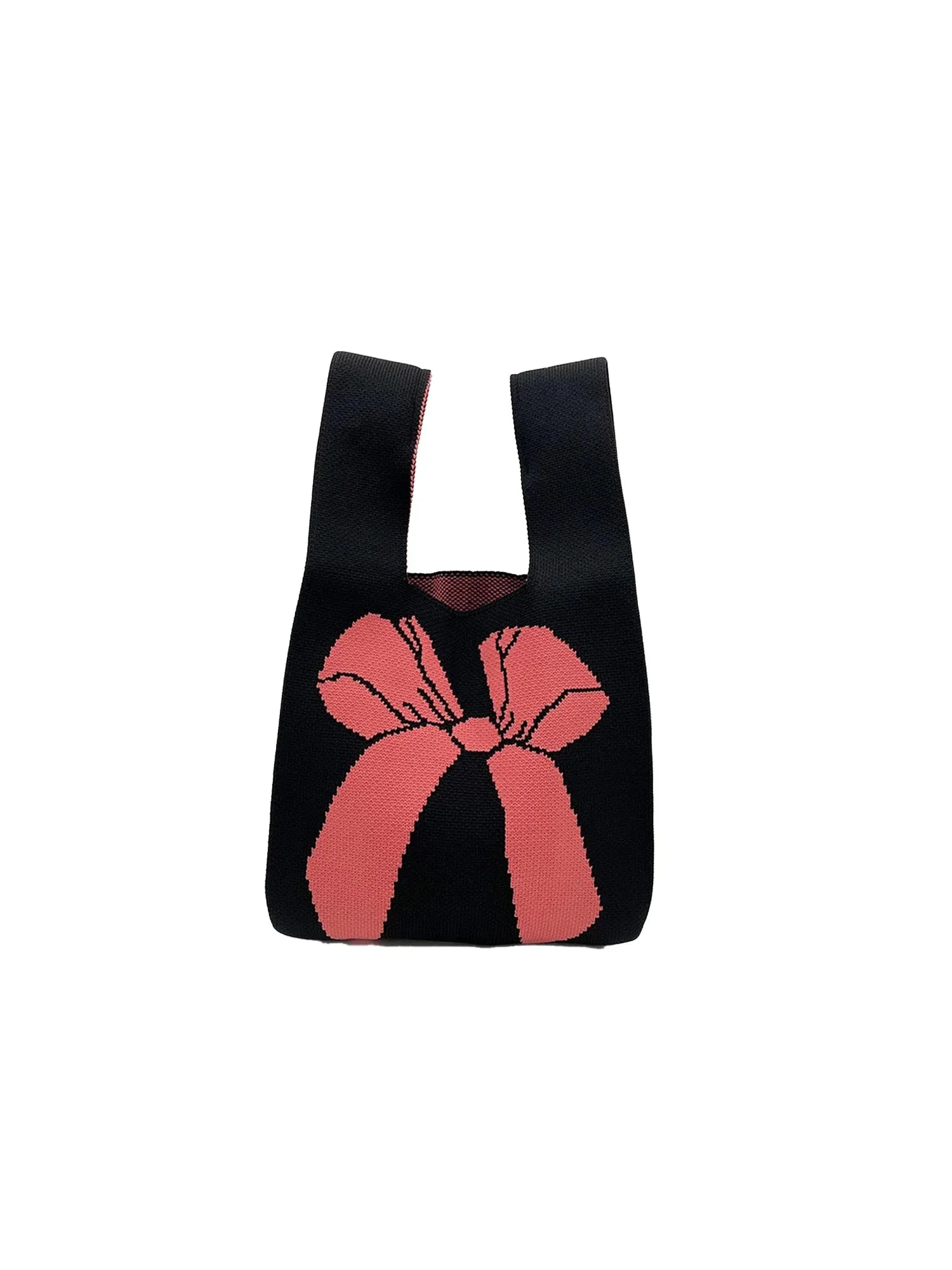 Bow Knit Mini Wristlet Tote