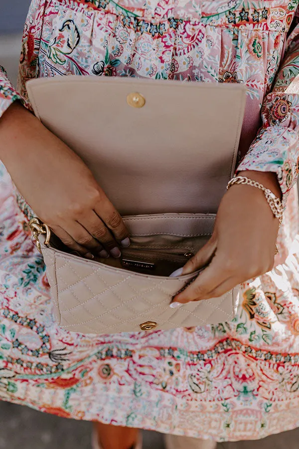 Brisk Evening Crossbody In Warm Taupe