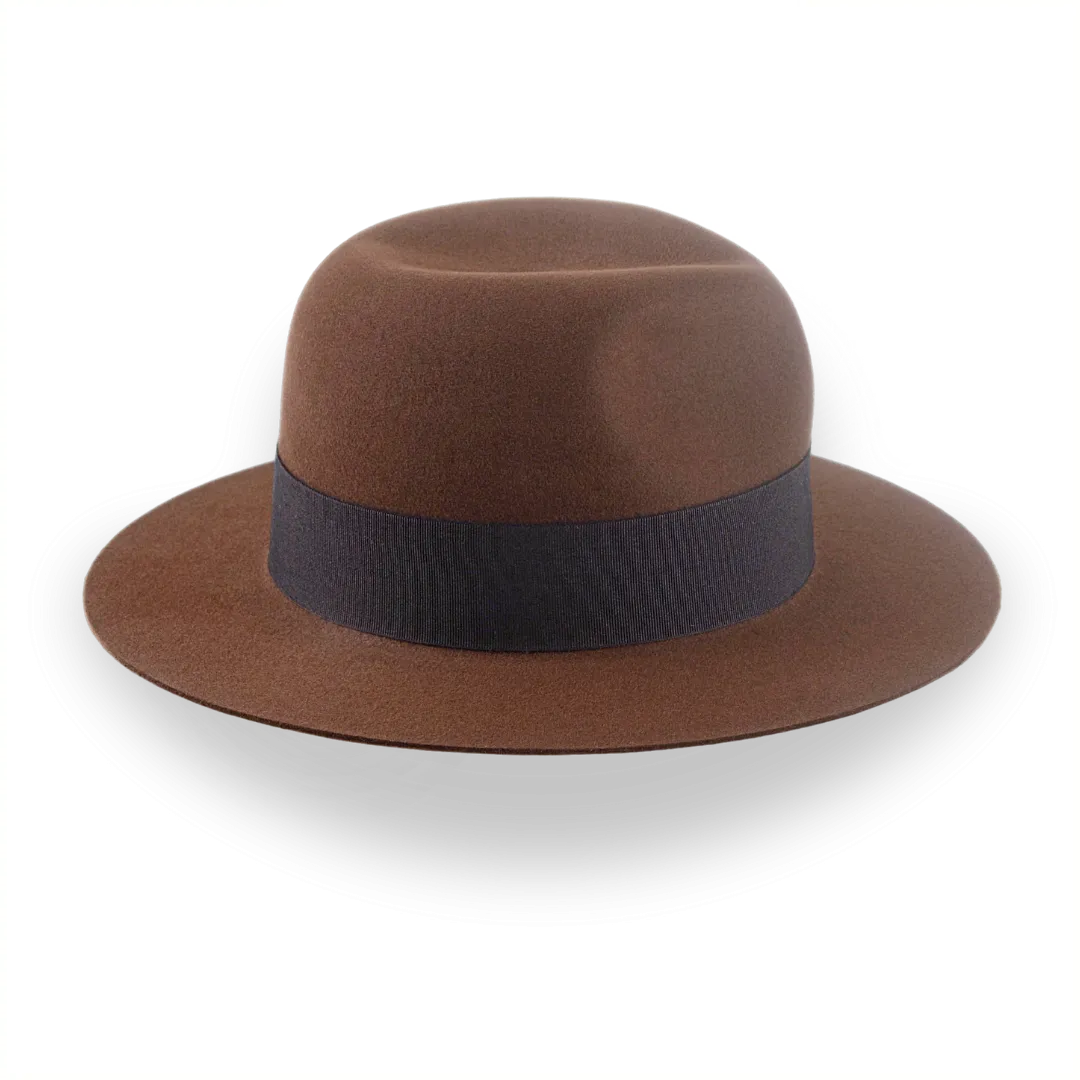 Brown Iconic Young Indiana Jones Fur Felt Fedora Hat | The Voyager