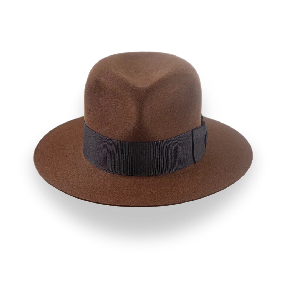 Brown Iconic Young Indiana Jones Fur Felt Fedora Hat | The Voyager