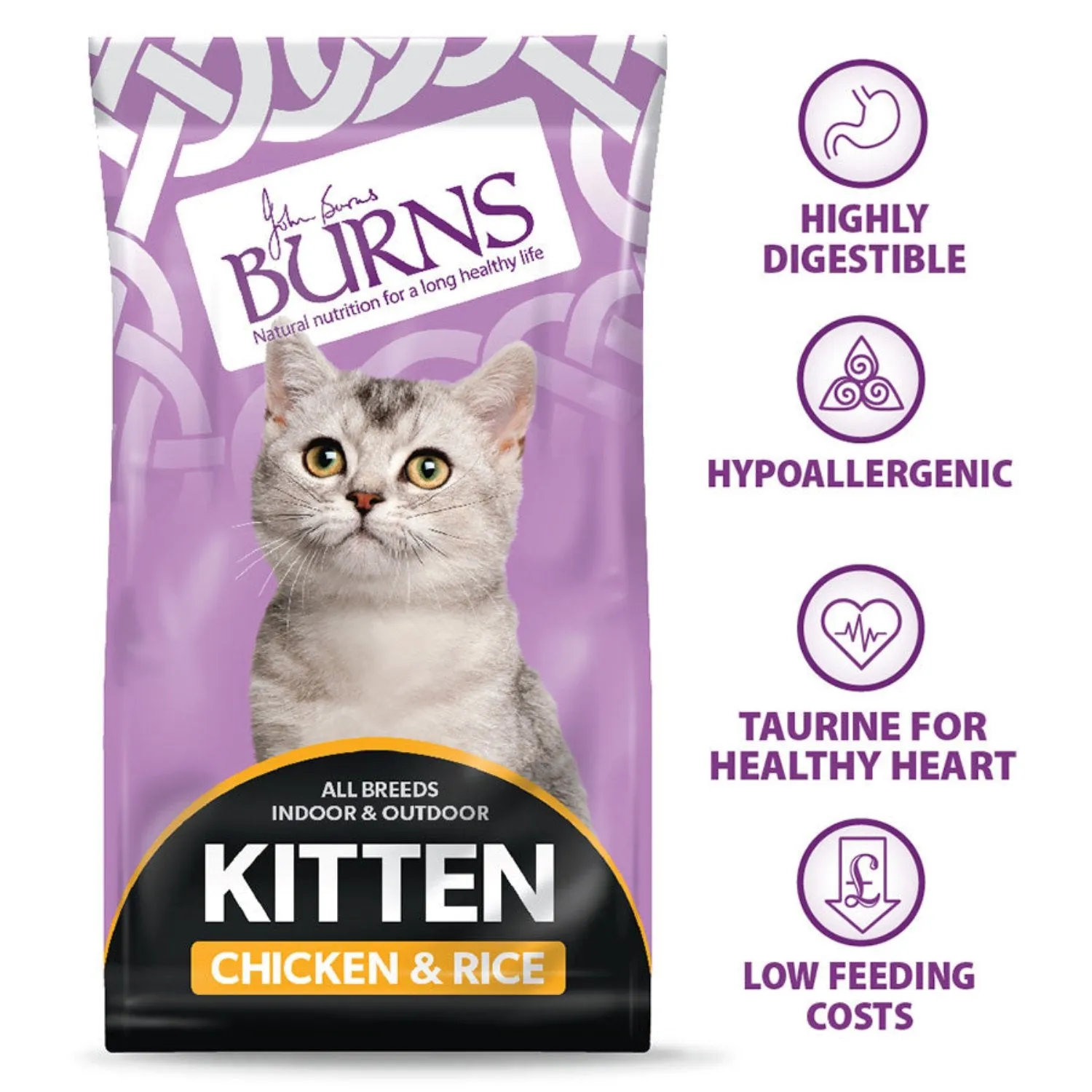 Burns Kitten Food Chicken And Rice 1.5kg