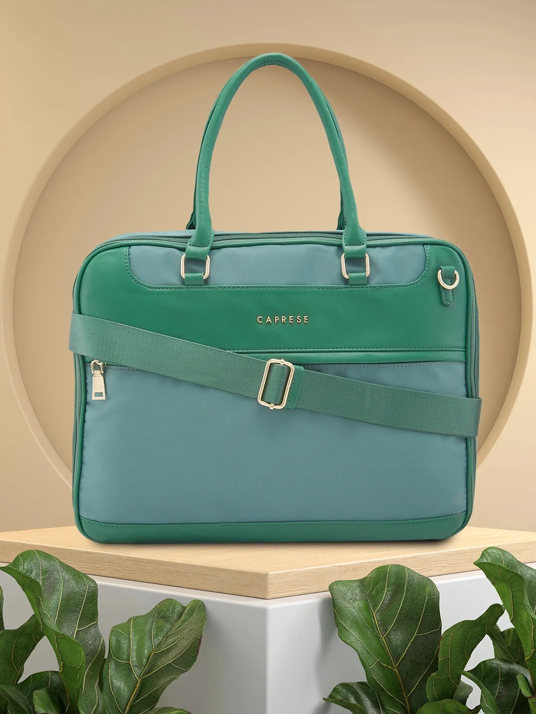 Caprese Jasper Laptop Bag Large Light Green