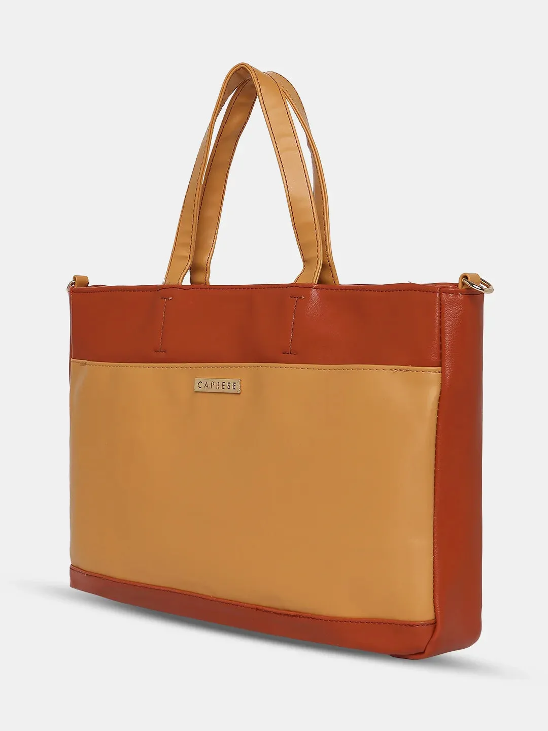 Caprese Ollie Laptop Satchel Large Tan