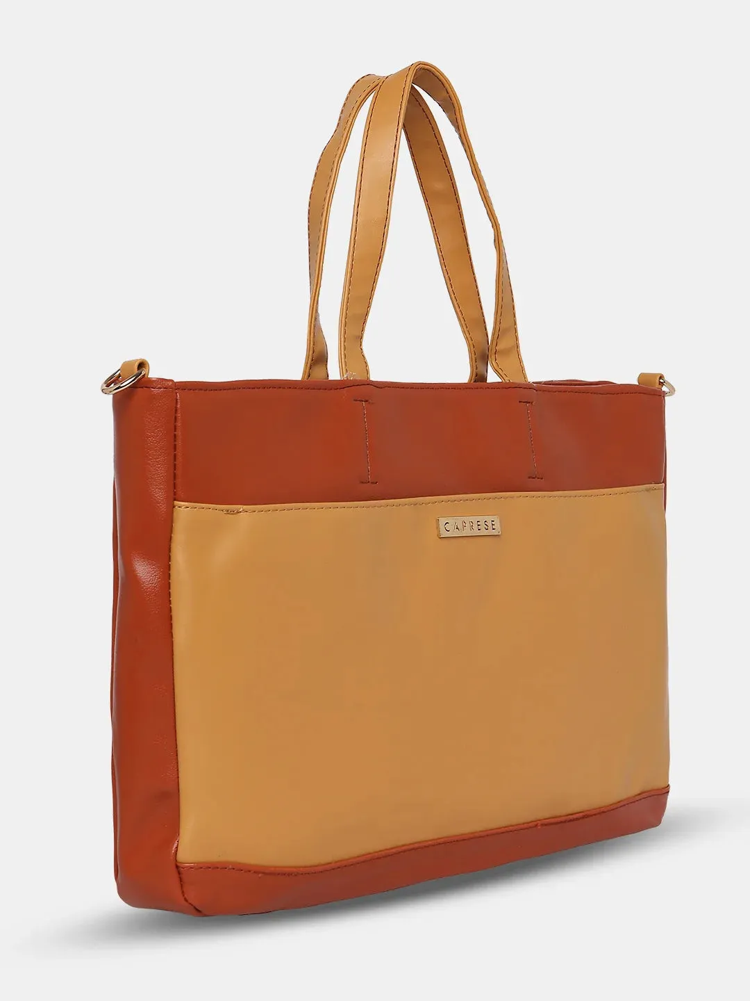 Caprese Ollie Laptop Satchel Large Tan