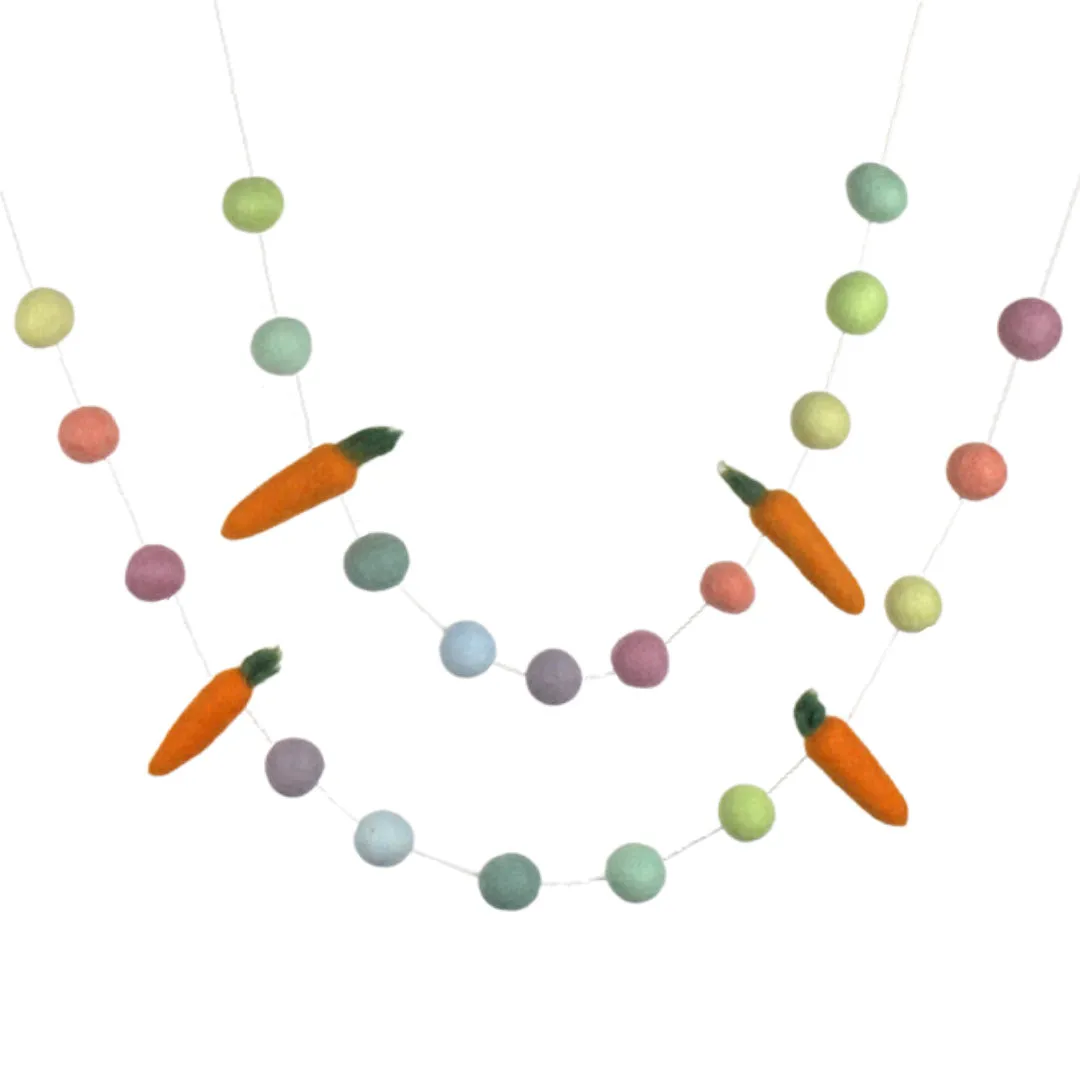 Carrot Easter Garland- Pastel