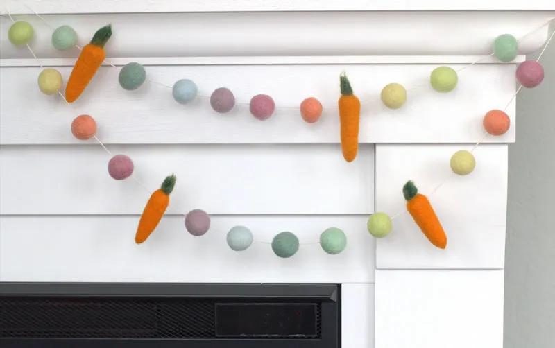 Carrot Easter Garland- Pastel