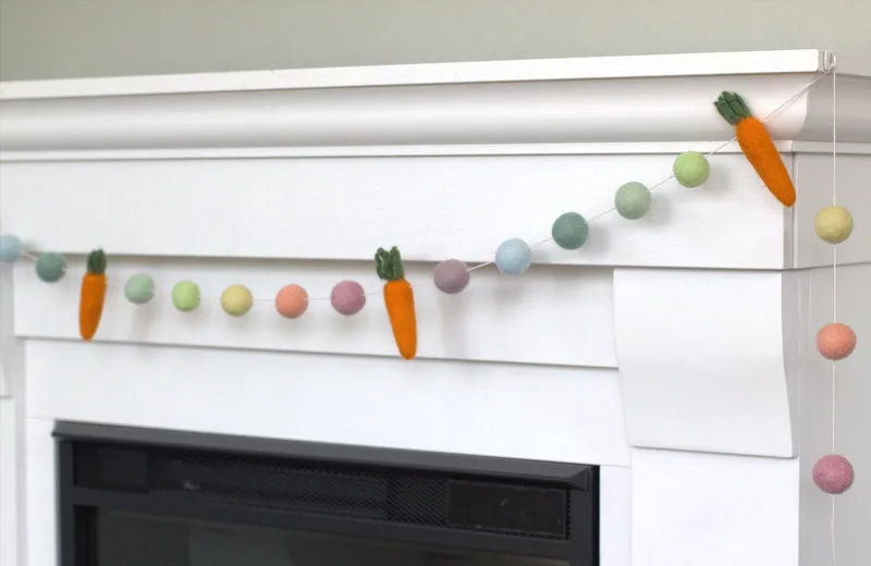 Carrot Easter Garland- Pastel