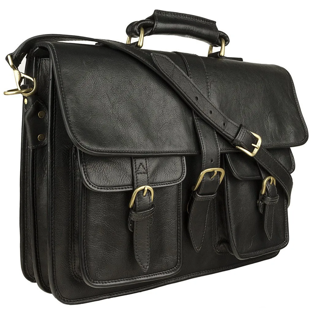 Castello Classic Leather Laptop Briefcase