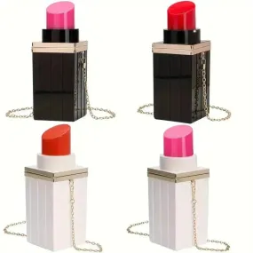 Chic Mini Lipstick Shaped Crossbody Bag