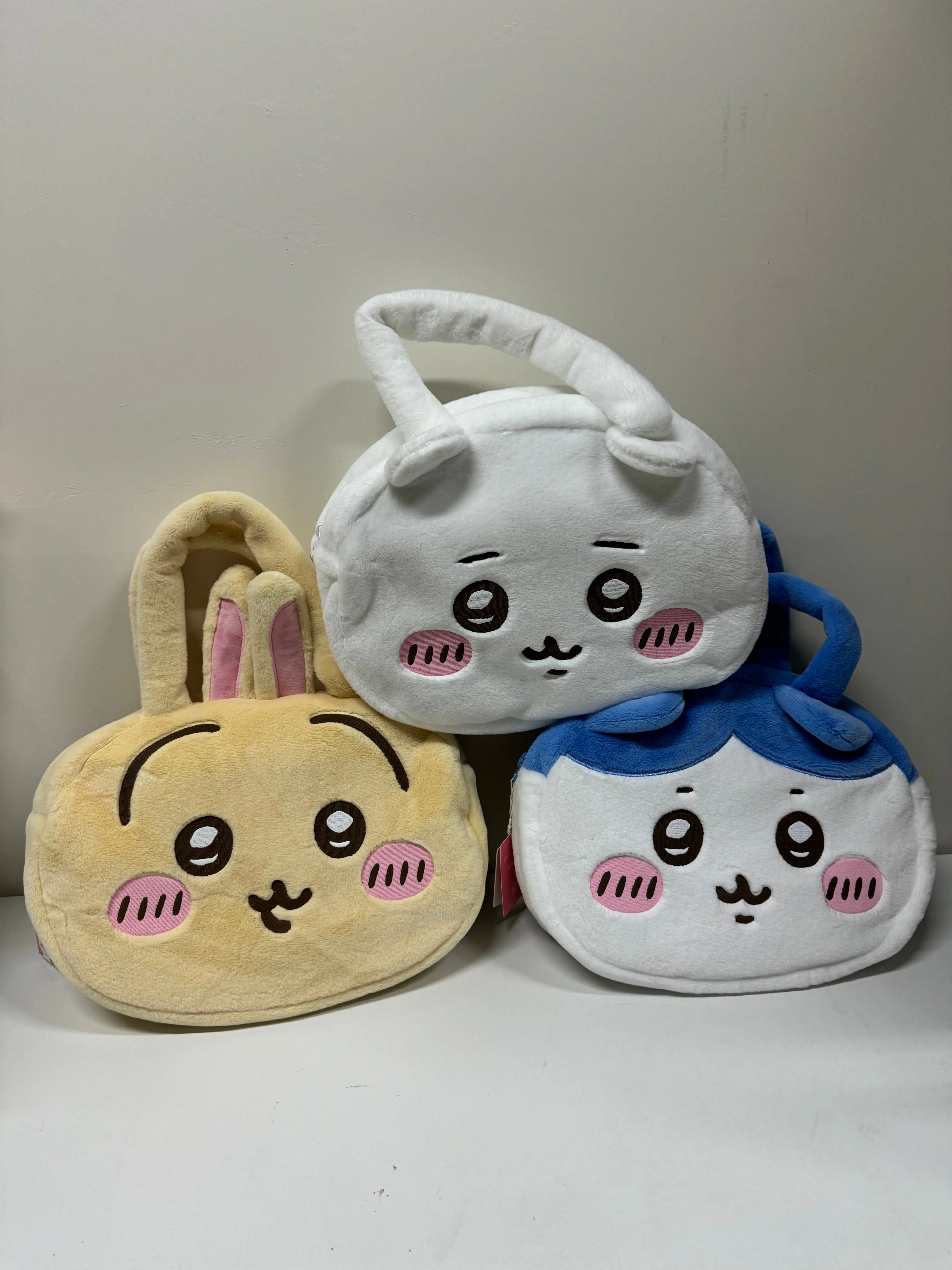 ChiiKawa X Miniso | ChiiKawa Hachiware Usagi Big Head Plush Bag - Kawaii items Room Decoration